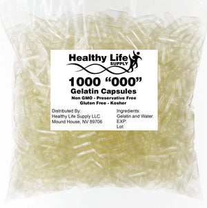 empty capsules size 000 gelatin