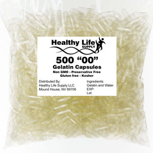 500 size 00 gelatin capsules