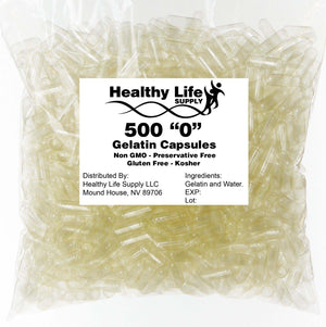 Empty Capsules Gelatin Size 0 500